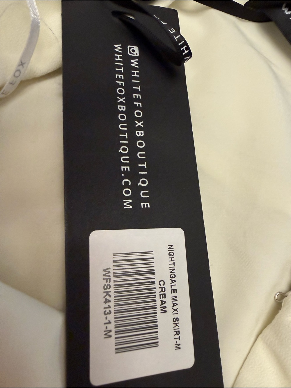 White Fox Stand and Stare Boutique White Maxi Skirt with Side Zipper - Picture 8 of 8
